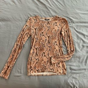 Express- snakeskin long sleeve